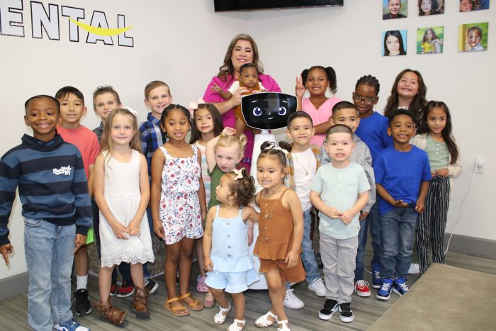A group of children with teacher